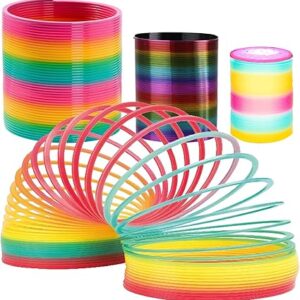 DSL Giant Rainbow Slinky Toys Set of 3 Medium Metallic Small Luminous Toy Birthday Christmas